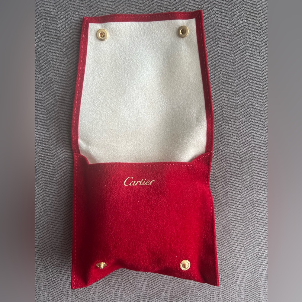 New Cartier Red Felt Love Bracelet Travel Pouch for Accessories and Jewelry - Picture 9 of 10